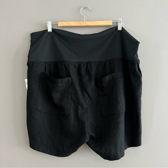 Old Navy Maternity Rollover-Waist Linen Blend Shorts 3.5-inch inseam Size XL - Picture 3 of 8
